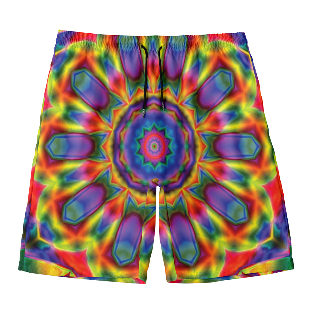 Boho Kaleidoscope Print Men's Swim Trunks