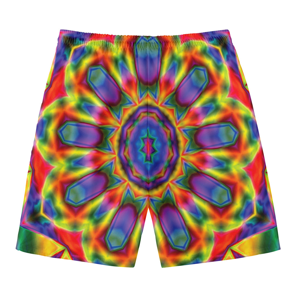 Boho Kaleidoscope Print Men's Swim Trunks