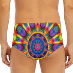 Boho Kaleidoscope Print Men's Triangle Swim Briefs
