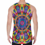 Boho Kaleidoscope Print Men's Velvet Tank Top