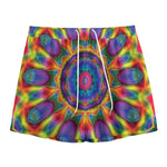 Boho Kaleidoscope Print Mesh Shorts