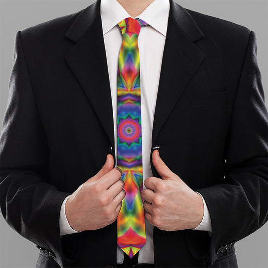 Boho Kaleidoscope Print Necktie