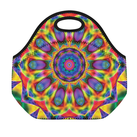 Boho Kaleidoscope Print Neoprene Lunch Bag