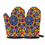 Boho Kaleidoscope Print Oven Mitts