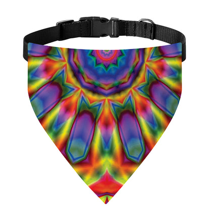 Boho Kaleidoscope Print Over The Collar Dog Bandana