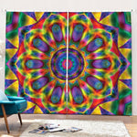 Boho Kaleidoscope Print Pencil Pleat Curtains