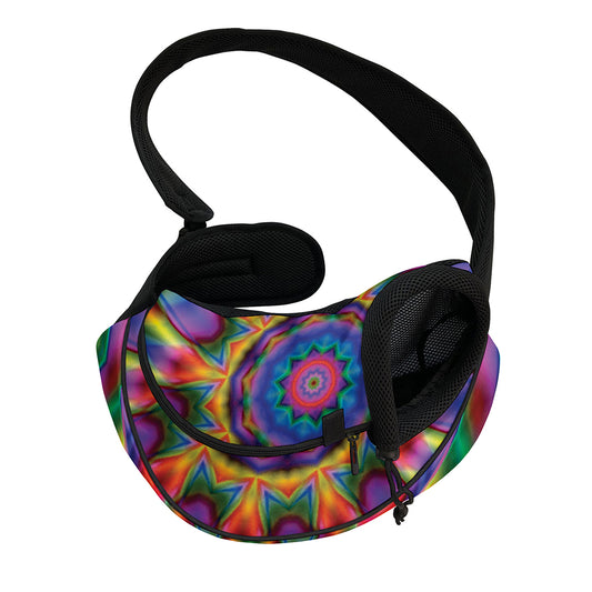 Boho Kaleidoscope Print Pet Sling Carrier