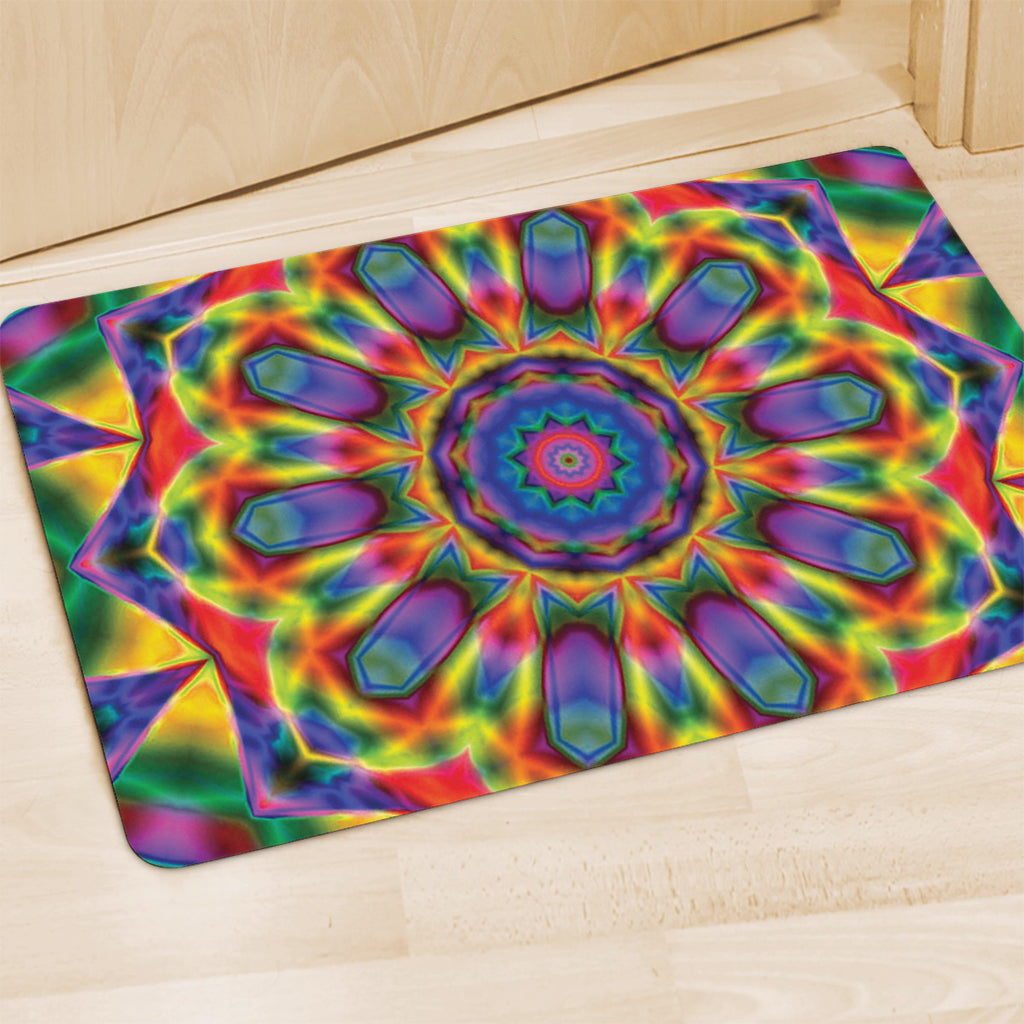 Boho Kaleidoscope Print Polyester Doormat