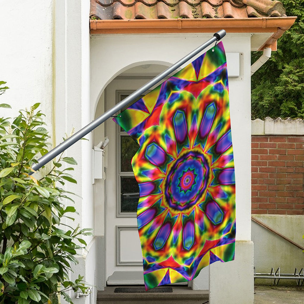 Boho Kaleidoscope Print Polyester Flag