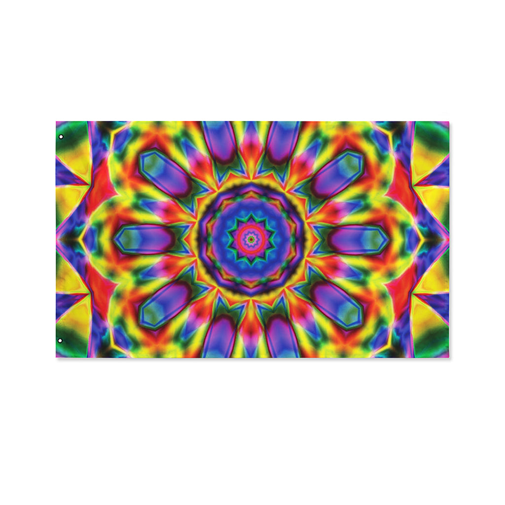 Boho Kaleidoscope Print Polyester Flag