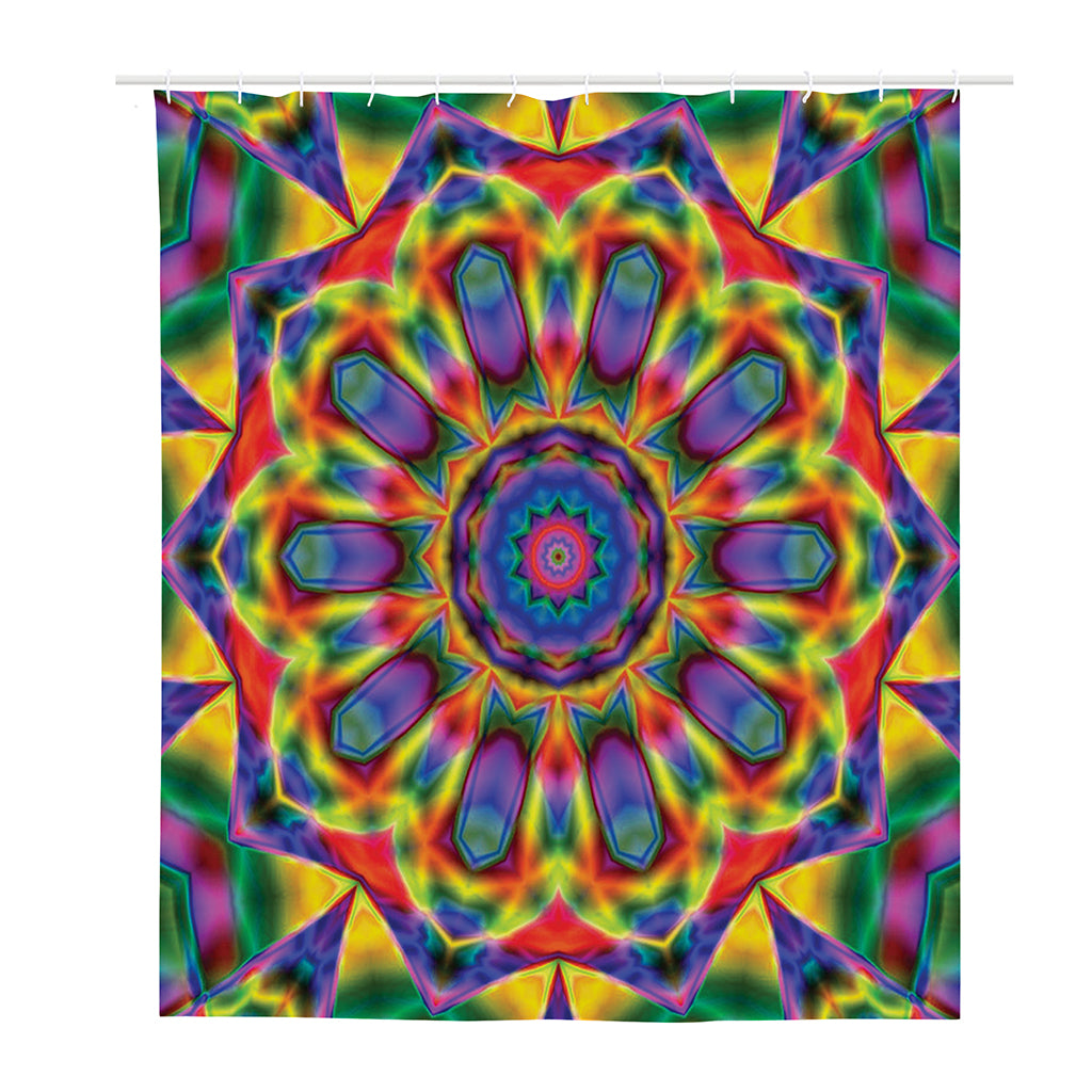 Boho Kaleidoscope Print Polyester Shower Curtain