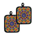 Boho Kaleidoscope Print Pot Holders