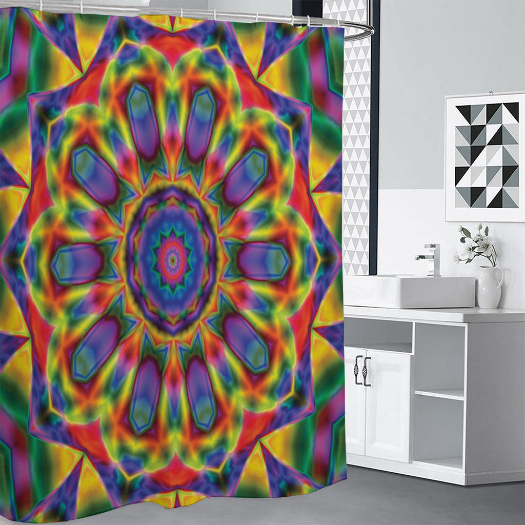 Boho Kaleidoscope Print Premium Shower Curtain