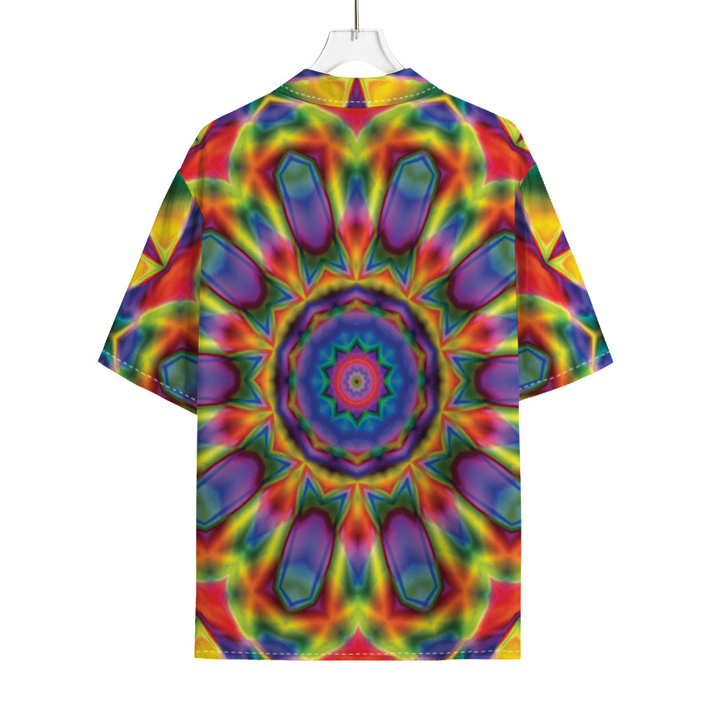 Boho Kaleidoscope Print Rayon Hawaiian Shirt