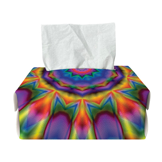 Boho Kaleidoscope Print Rectangle Tissue Box Cover