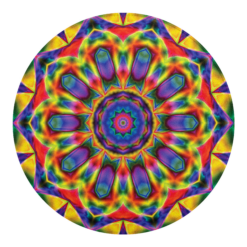 Boho Kaleidoscope Print Round Blanket