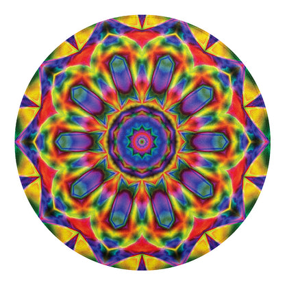 Boho Kaleidoscope Print Round Blanket