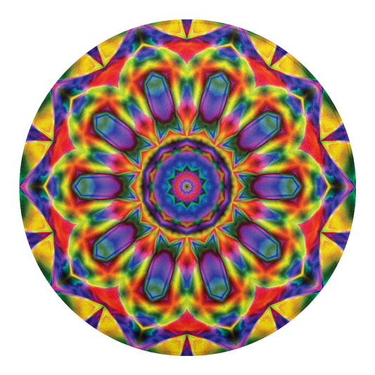 Boho Kaleidoscope Print Round Blanket