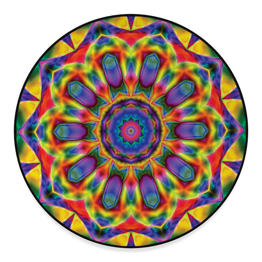 Boho Kaleidoscope Print Round Floor Mat