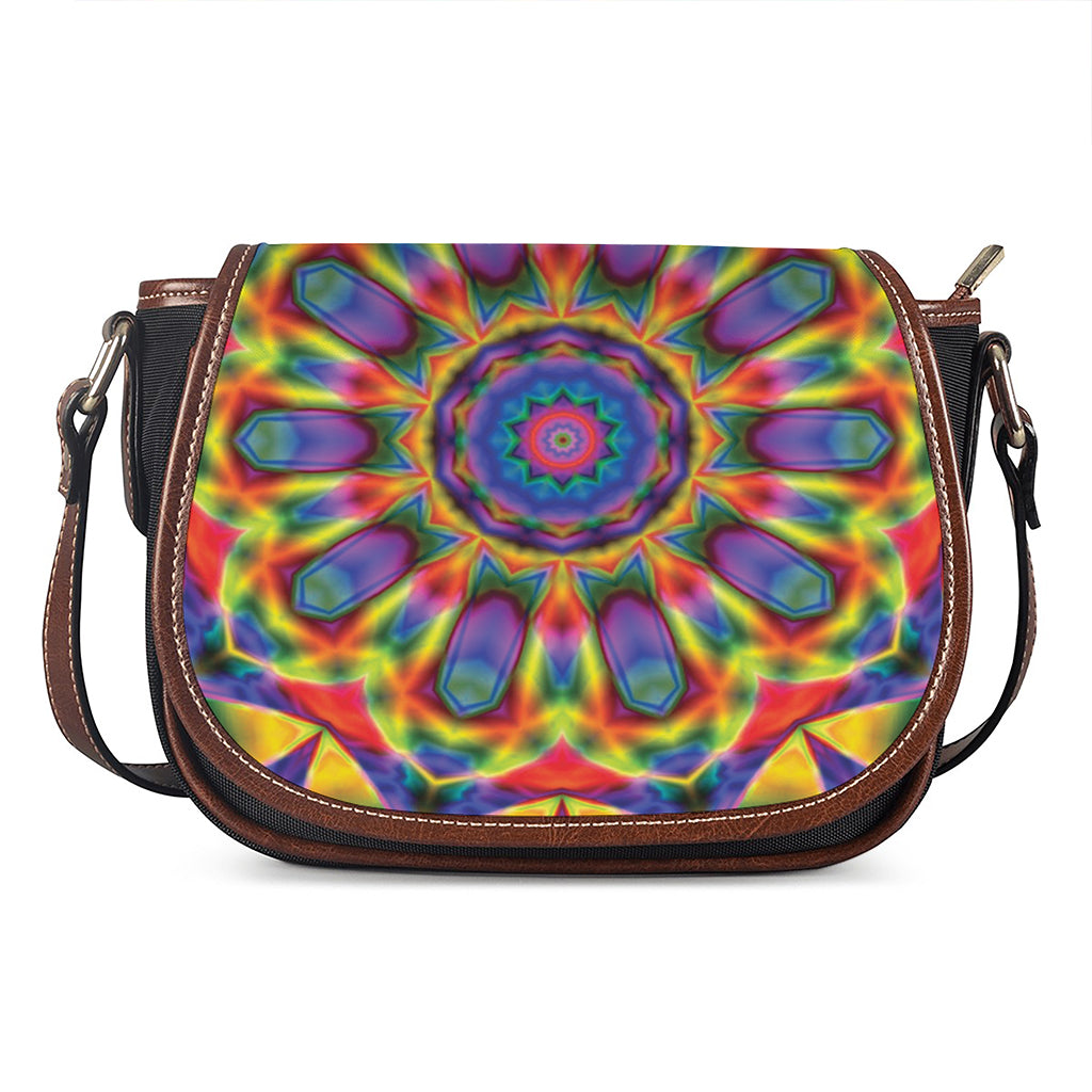 Boho Kaleidoscope Print Saddle Bag