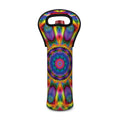 Boho Kaleidoscope Print Single Neoprene Wine Tote