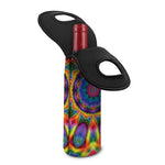 Boho Kaleidoscope Print Single Neoprene Wine Tote