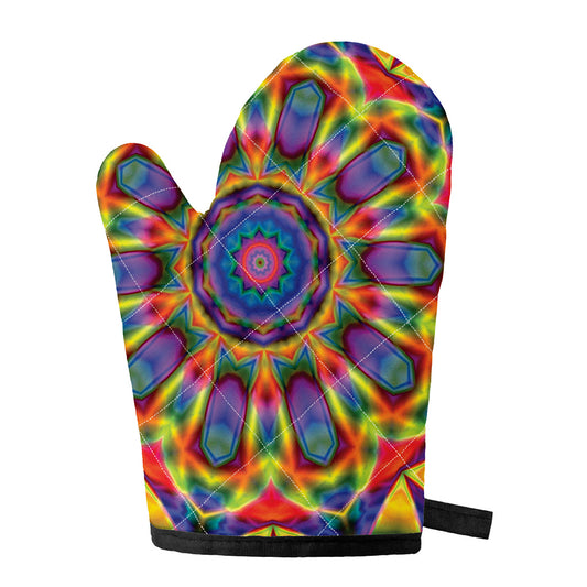 Boho Kaleidoscope Print Single Oven Mitt