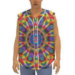 Boho Kaleidoscope Print Sleeveless Baseball Jersey