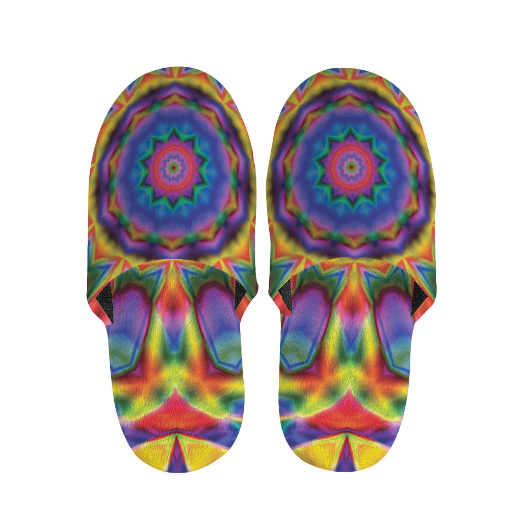 Boho Kaleidoscope Print Slippers