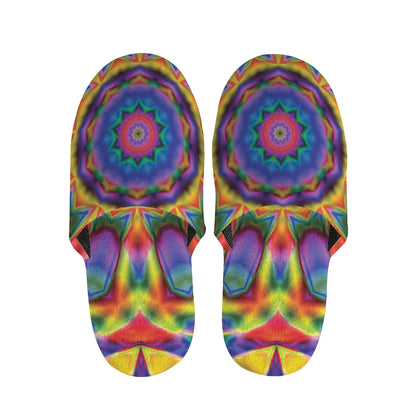 Boho Kaleidoscope Print Slippers