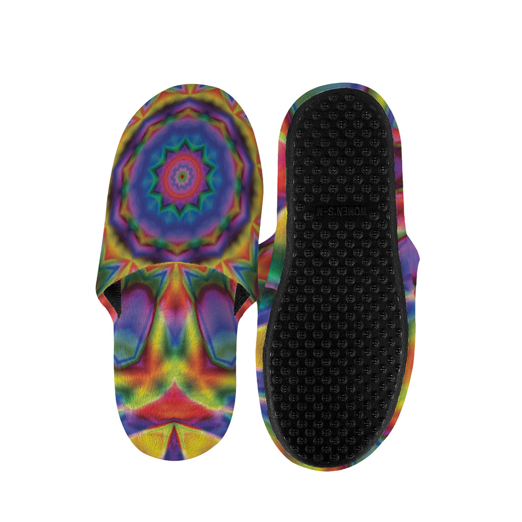 Boho Kaleidoscope Print Slippers