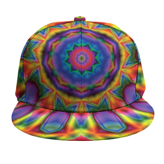 Boho Kaleidoscope Print Snapback Cap