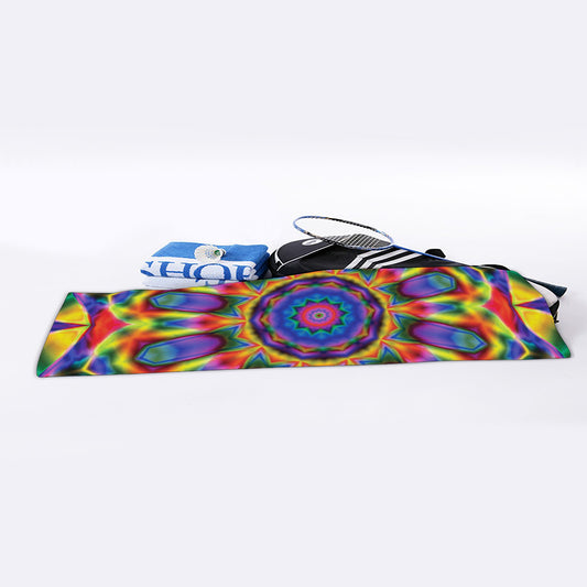 Boho Kaleidoscope Print Sports Towel