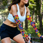 Boho Kaleidoscope Print Sun Protection Arm Sleeves