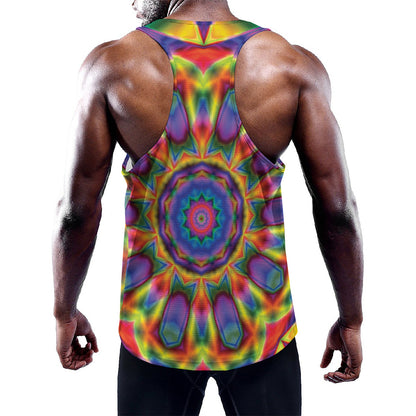 Boho Kaleidoscope Print Training Tank Top