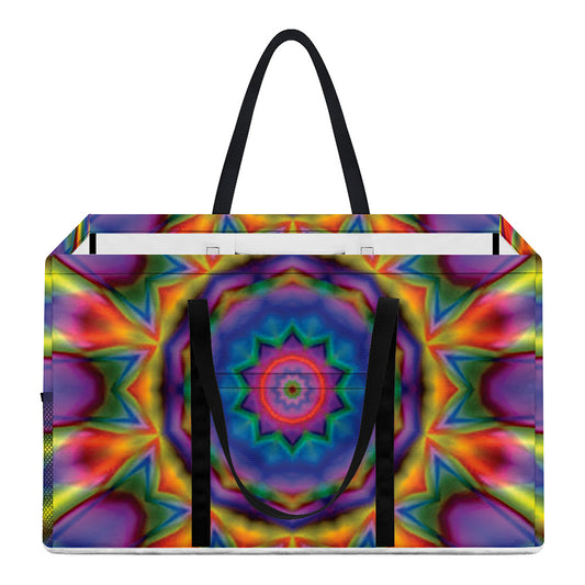 Boho Kaleidoscope Print Utility Tote Bag