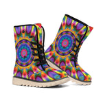 Boho Kaleidoscope Print Winter Boots