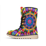 Boho Kaleidoscope Print Winter Boots