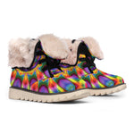 Boho Kaleidoscope Print Winter Boots