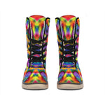 Boho Kaleidoscope Print Winter Boots