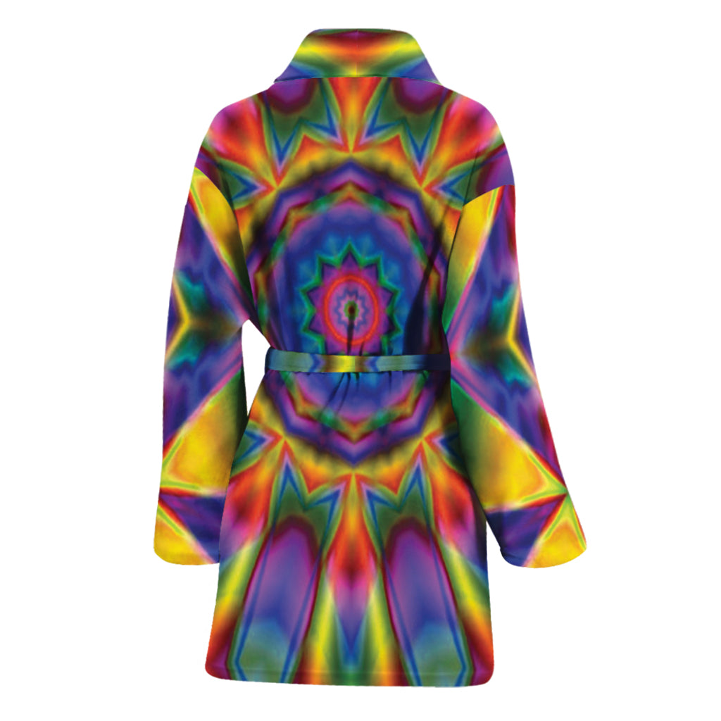 Boho Kaleidoscope Print Women's Bathrobe