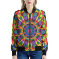 Boho Kaleidoscope Print Women's Bomber Jacket