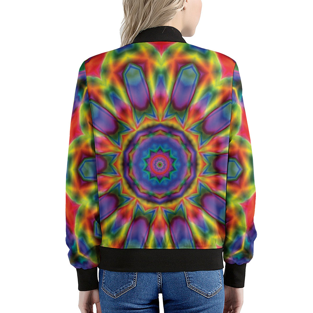 Boho Kaleidoscope Print Women's Bomber Jacket