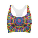 Boho Kaleidoscope Print Women's Sports Bra