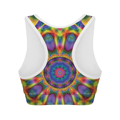 Boho Kaleidoscope Print Women's Sports Bra