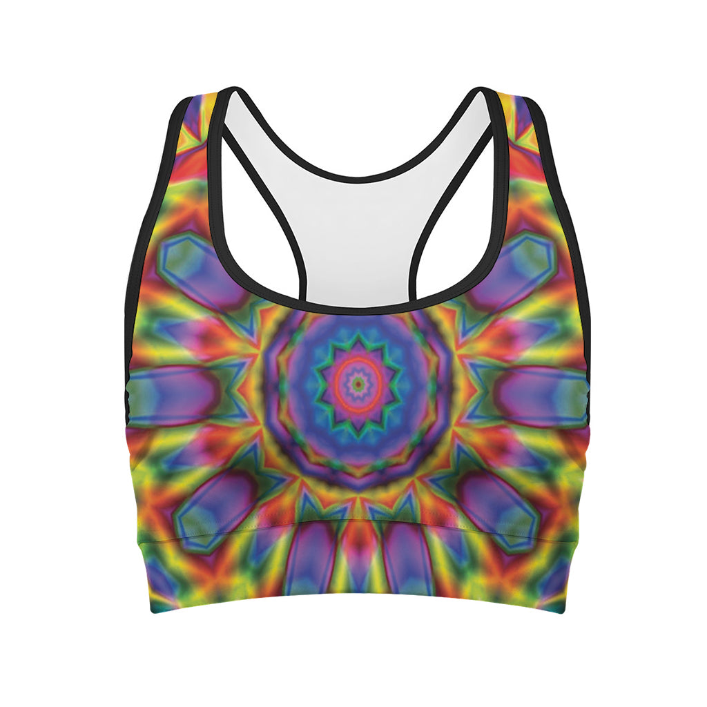 Boho Kaleidoscope Print Women's Sports Bra