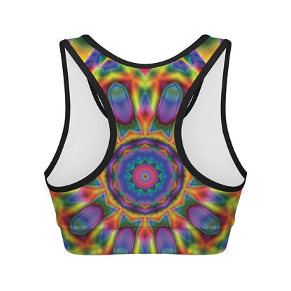 Boho Kaleidoscope Print Women's Sports Bra