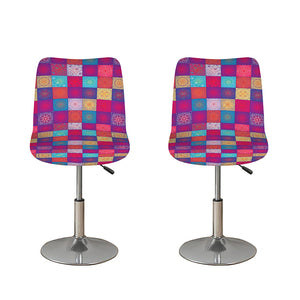 Boho Mandala Patchwork Pattern Print Bar Stool Covers