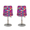 Boho Mandala Patchwork Pattern Print Bar Stool Covers