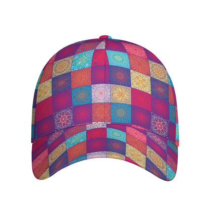 Boho Mandala Patchwork Pattern Print Baseball Cap